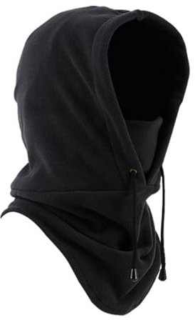 AWAVM Balaclava Windproof Ski Mask Thermal Face Mask Winter Multipurpose Use Unisex Face Mask Windproof Cycling Balaclava Thermal Neck Gaiter Warm Fleece Headwear Black