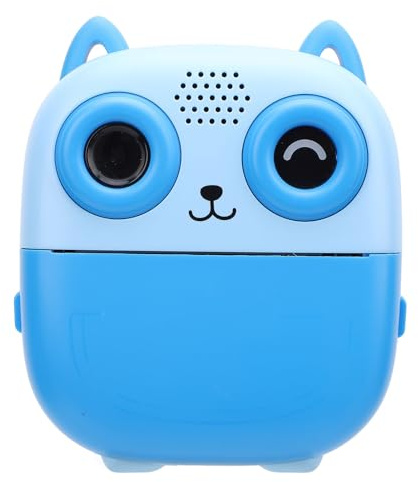 Instant Print Camera för Barn, 48MP 1080P 2,4 Tums Skärmkamera, DIY Graffiti Timer Nedräkning Selfies Kamera Jul Födelsedagspresenter för Flickor Pojkar Småbarn (BLUE)