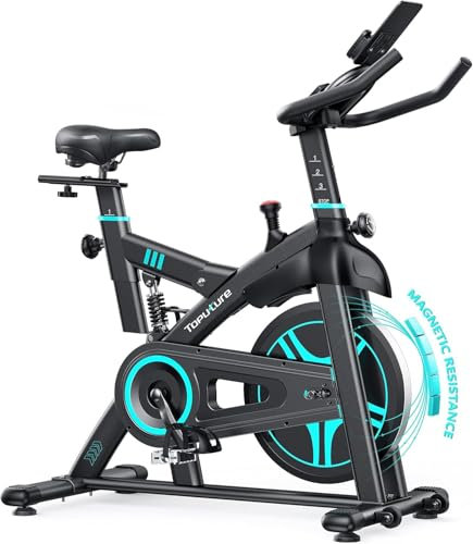 2025, cyclette con app e ammortizzatore a molla, fino a 160 kg, per interni con resistenza regolabile, per fitness con display LCD e comoda vestibilità