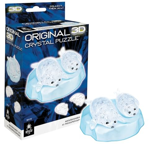 Seals Crystal 3D Puzzle, 41-Pc Brain Teaser, Ages 12+