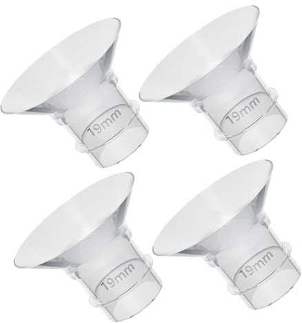 FIXOSHEE 4 pièces Insert Bride Silicone pour Tire-lait Portable Lot de Compatible avec Pompe à Allaitement Électrique et Portable Coussinets Allaitement Confortables et Durables