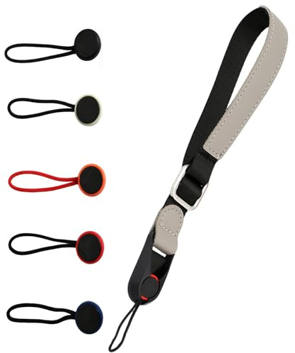 Korechain kamerarem med 5 snabbkopplingsspännen, justerbar polyesterhandledsrem för DSLR, 29–35 cm kamerarem snabblås, kompakt kameratillbehör
