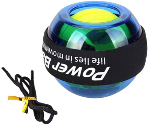Yinhing Giroscopio per Allenatore da Polso a LED Lega di Alluminio Ad Alte Prestazioni per Forza di Presa Resistenza Riabilitazione del Polso Batteria Attrezzo Fitness Portatile (BLUE)