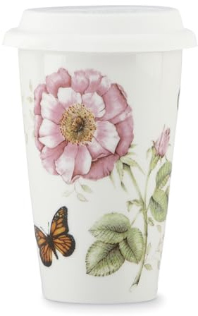 Lenox 837583 Butterfly Meadow Thermal Travel Mug, Multicolor, 1 Count (Pack of 1)
