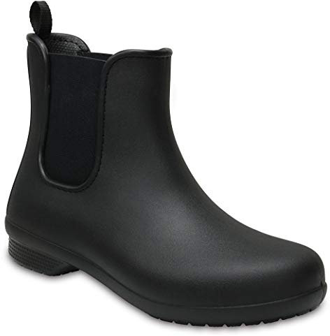 Crocs - Freesail Chelsea Boot Women, Botas de Agua Mujer, Negro (Black/Black), 41/42 EU