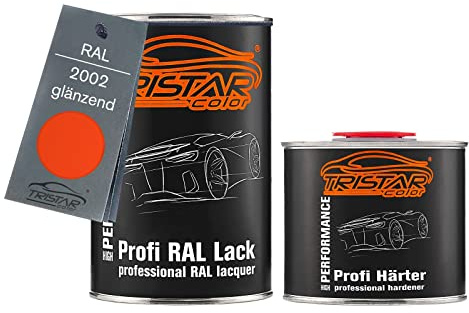 TRISTARcolor RAL 2002 Blutorange glänzend 2K Autolack 1,5 Liter / 1500 ml Dose inkl. Härter