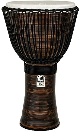Toca TF2DJ-14SCB Freestyle II Rope Tuned 14-Inch Djembe with Bag - Copper Spun Finish