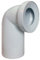 Weißer Toilettenabfall, für Abwasserrohre, Anschluss für WC, 90, 110 mm, Winkel Grad