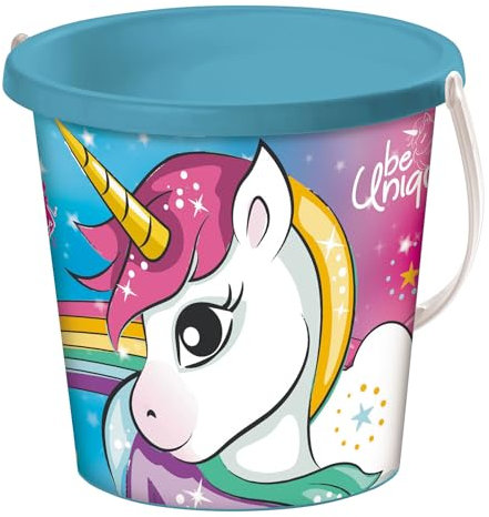 Mondo Toys - BUCKET UNICORN - Sandeimer ø17 cm - Strandspielzeug für Kinder ab 3 Jahren - 28535
