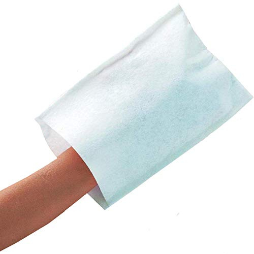 AMD – 50 guantes de baño de algodón no tejido desechables 80 gr/m² – ultra suave