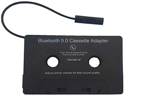 ihreesy Car Audio Bluetooth Cassetta per Aux Receiver, Tape Player Bluetooth 5.0 Cassette Aux Adapter Car Audio-Receiver Adattatore per Lettore di Cassette Convertitore MP3 Nero