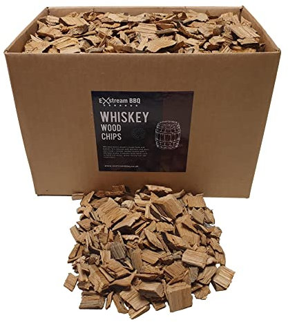 Exstream Astillas de madera para ahumar para barbacoa, más de 16 sabores en 1, 5 y 10 litros (barril de whisky de 5 litros)