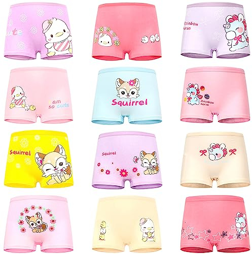 Charmi Culotte Shorty Boxer Coton Fille Lot de 12 Heureux Partenaire 4-6 Ans (Taille du Fabricant M)