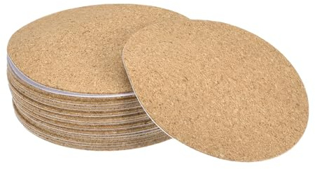 QUARKZMAN 24 Stück Korkuntersetzer 1mm Dick 80mm Rund Untersetzer Gläser Kork rutschfeste Untersetzer für Raclette, Tee, Kaffee, Cocktail Bar Zubehör Hitzebestaendig Wiederverwendbar