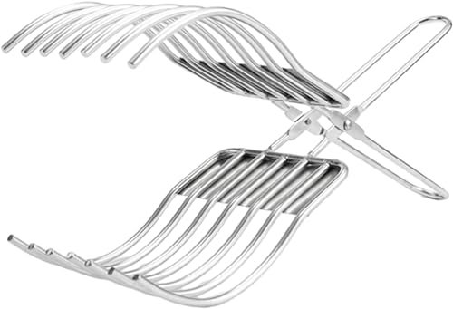 Pinze da taglio in acciaio inossidabile, pinze per taglio arrosto, divisore per fette di carne a sette afferrare, pinze da taglio per utensili da cucina, per pane di manzo