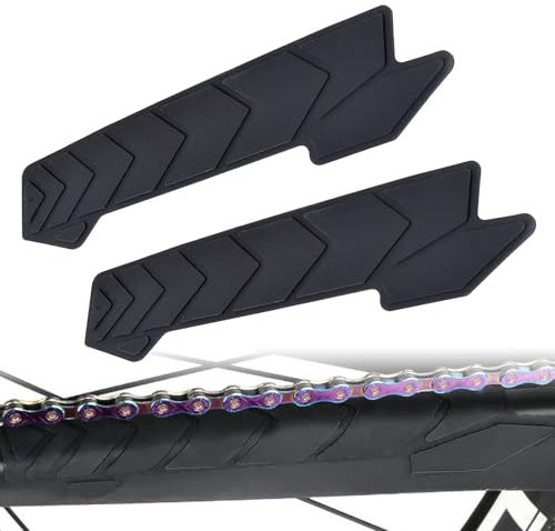 MHYMX Kettenstrebenschutz MTB, 2 Stück Kettenschutz Fahrrad Silikon Rahmenschutz 3M Kleber Fahrrad Rahmen Schutz Unterrohr Sicherer Schutz Vor Kratzer & Beschädigungen