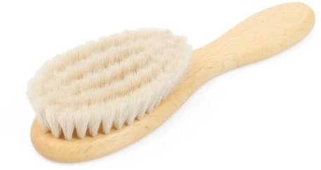 Baby-Haarbürste,Hölzerne Reinigung Sbürste Peeling Gesichtshautpflege Scrub Tool mit Holzgriff und Natürlichen Weichen Borsten Holz Haarbürste für Kopfhaut Gesundheit Verhindern Cradle Cap Baby Gift