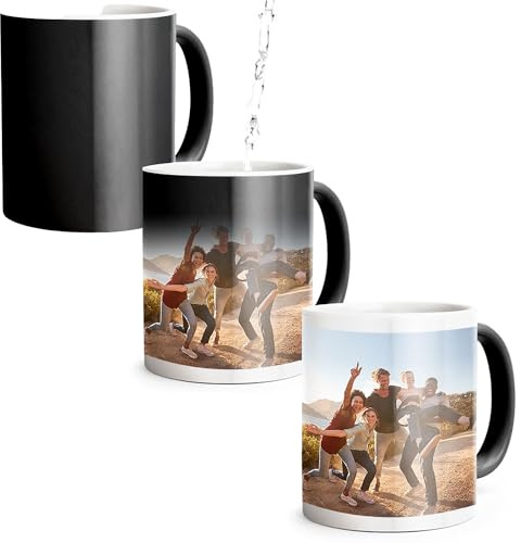 AL PRODUCTION Tazza Magica Personalizzata con Foto, Testo e Logo - Mug in Ceramica con Stampa Personalizzabile per Colazione - Idea Regalo Uomo e Donna per Amici e Familiari - Made in Italy