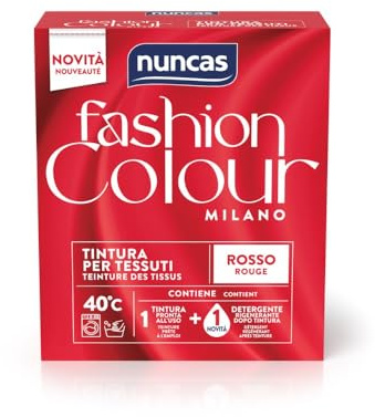 Nuncas Fashion Colour Milano Kit Teinture Textile + Traitement, Rouge