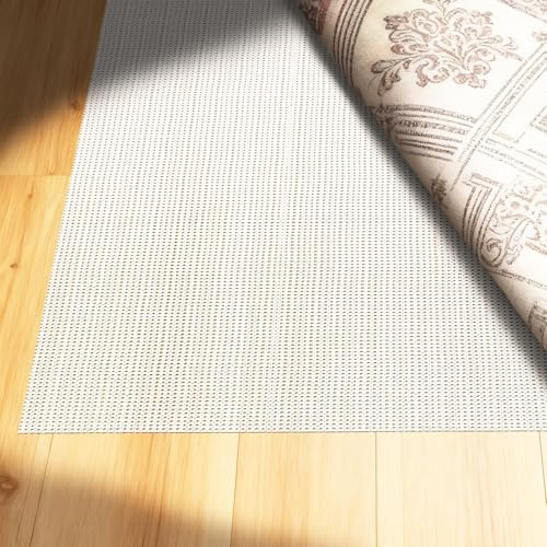 Sottotappeto antiscivolo, 90 x 200 cm, multiuso, in PVC, tagliato a misura, riutilizzabile, per fissare cassetti, vassoi, posate, tappeti, letti, divani (crema)