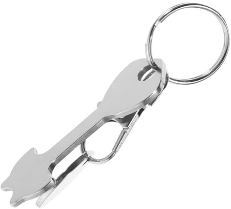 SUPVOX Shopping Trolley Token Keyring Pendant Metal Key Buckle for Grocery Cart Coin Holder Convenient Hanging Keychain for Supermarket Use