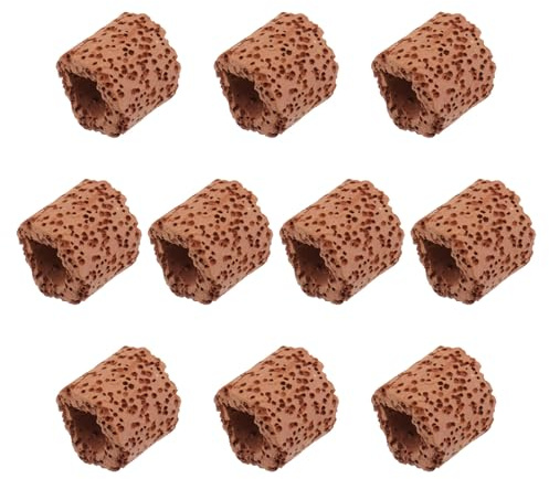 Healifty Anillos Fijos de Cerámica para Plantas Acuáticas, Juego de 10 Piezas, Soporte Decorativo para Peceras y Acuarios, Accesorios para Fijación de Plantas de Agua, Adecuado