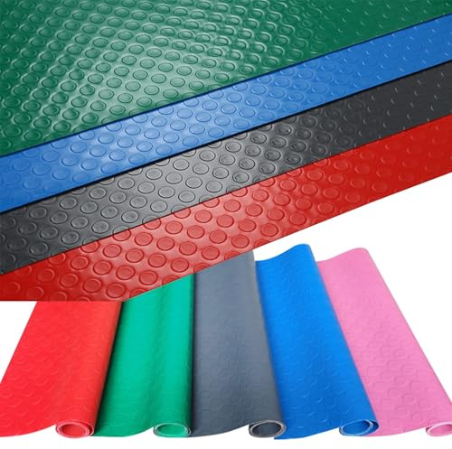 Rollo De Piso De Garaje De PVC, Alfombra De Piso Resistente, Insonorización Y Absorción De Impactos, For El Hogar, Gimnasio, Garaje Y Vehículos(Blue,1x3m/3.2x9.8ft)