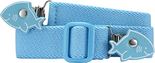 Playshoes Unisex Schnalle Zum Klipsen Elastik-Gürtel Clip Uni, Bleu Hai,74-110