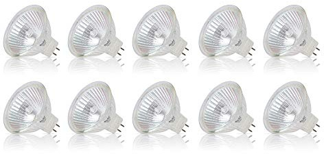 Simba Lighting Halogen MR16 20W 12V Light Bulbs, GU5.3 Base, 2700K, 10 Pack