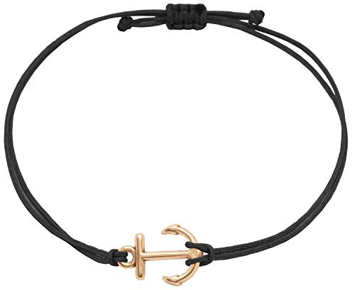 Selfmade Jewelry Armband Damen Roségold Anker Handmade Makramee Armkettchen Größenverstellbar Inkl. Geschenk-Verpackung