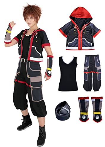 miccostumes Men's Hearts Cosplay Costume Halloween Outfit Jacket Pants Belt (M)