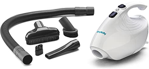 Simplicity Vacuums Flash Mini Handheld Vacuum with Attachments, Powerful Corded Hand Vacuum for Craft and Sewing Projects, Small Vacuum for Car Detailing, F1