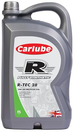 Carlube Triple R 5W-40 ACEA A3/B4, API SN Fully Synthetic Engine Oil R-TEC 28 5L