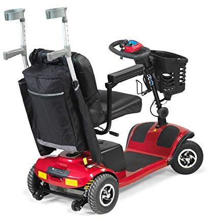 Aids 4 Mobility Black & Grey Large Scooter or Wheelchair Storage Backpack Bag Mobility Padded Rear Ideal for Holding Walking Stick, Crutches and Other Mobility Equipment