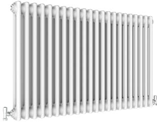 White Radiator Traditional 2 Column Radiator Horizontal Radiators Cast Iron Style 600x1010mm Central Heating Interior Design