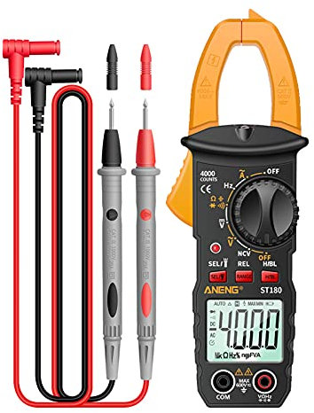 Zwbfu ST180 4000 cuentas Pinza amperimétrica digital Multímetro Pinza multímetro Voltímetro Amperímetro Voltaje CA CC Medidor de corriente CA Probador NCV Probador de medidor universal Probador de