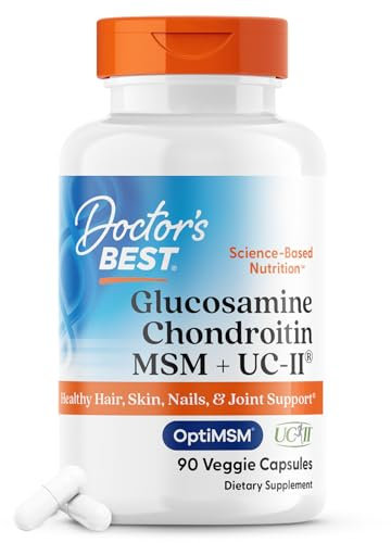 Doctor's Best Glucosamine Chondroitin MSM + UC-II - 90 vcaps