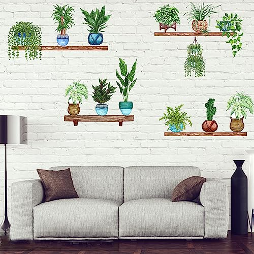 Adesivo Murale Pianta Tropicale, Removibile Stickers Murali Foglia Decorazioni DIY, Adesivi Murali Foglie per Decorare Camera da Letto, Soggiorno, Sala da Pranzo