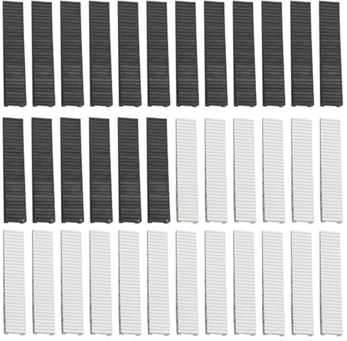 Cunei per Mobili, 36 Pezzi Spessori in Plastica a Cuneo, Zeppe per Mobili per Mobili, Tavoli, Sedie, Armadi, Divani, Bianco e Nero