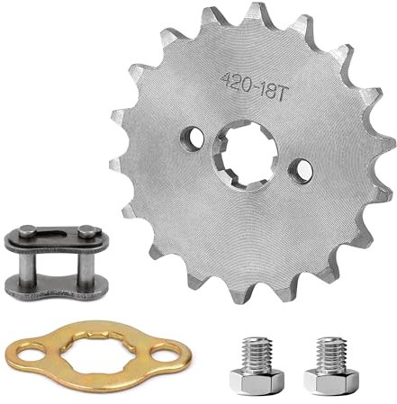 Tunejoy Motorrad Motor Kettenritzel 420 18T 17mm kleines Kettenrad for 50cc 70cc 90cc 110cc Dirtbike Pitbike ATV Quad Motorcycle Minibike