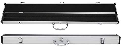Asixxsix 1/2 Snooker Pool Cue Case, Billiard Cue Case with Soft Foam Lining, Snooker Cue Case, Pool Cue Carrying Storage Holder, Hold 2 Billiard Cue, Billiard Supplies, Pool Cue Accessories