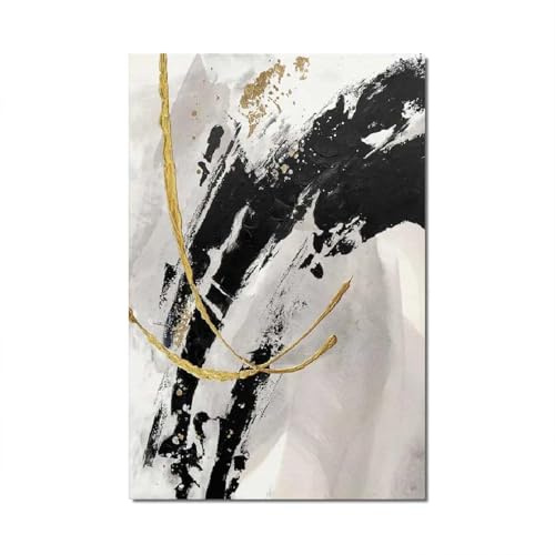 18meng Art Póster abstracto Aesthetic Minimalista Formas Geométricas Lienzo Cuadros Negro Beige Arte Mural Decoración de Pared para Salón Dormitorio 200 x 100 cm Sin Marco