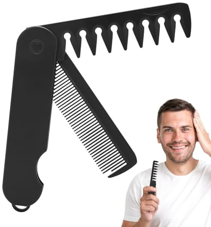 Pettine Pieghevole Antistatico Portatile A Denti E Larghi, Districante E