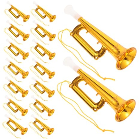 ROMISBABA 25 Piezas Trompetas de Plástico para Silbatos Portátiles para Fiestas Deportivos Bocina de Ruido Pequeña para Animar Conciertos y Reuniones