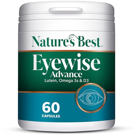 Nature’s Best Eyewise Advance with Lutein & Zeaxanthin - Supplement for the Eyes, With Omega 3 DHA & Vitamin D3 - 60 Capsules (2 Month Supply)