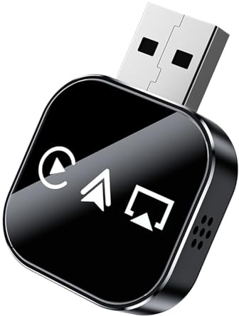 Dongle per display auto | 1 adattatore plug & play per mirroring dello schermo 4,35x3,0x1,0 Cm Compatibile con navigazione, chiamate e musica, ideale per la guida urbana e i viaggi a lunga distanza