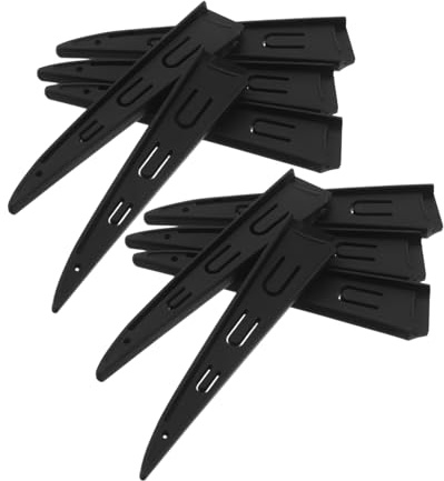 Toyvian 10 Pezzi Fodero per Coltello da Cucina Nero in Plastica Design Ventilato e Struttura Leggera Portatile, Protezione Lama per Coltelli da Pane e Chef in Ristorante o Picnic