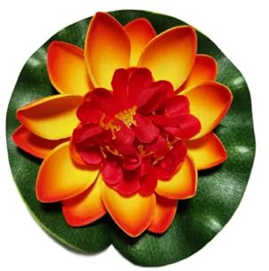 UJEDFHV Konstgjord vattenlilja 10/17/28 cm lotus konstgjord blomma flytande falsk växt vattenlilja mikrolandskap för damm trädgård pool dekor för trädgård