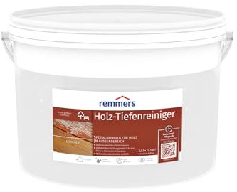 Remmers Holz-Tiefenreiniger, 2,5 Liter, Spezialreiniger für Holz im Außenbereich, entfernt Beschichtungsreste (z.B. von Öle, Dünnschlicht-Lasuren)