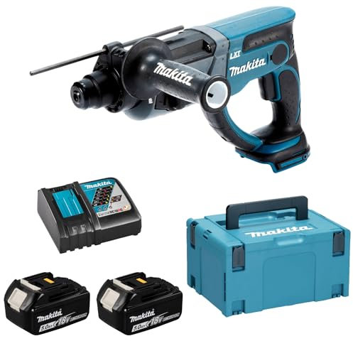 Makita DHR202RTJ Taladro percutor a batería 18V LXT SDS+ 1.9J 2x5.0Ah MAKPAC